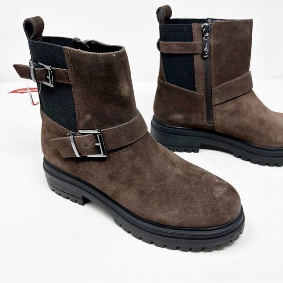 Blondo Ginny Buckle Ankle Boot Booties Size 9 Suede - Picture 2 of 8